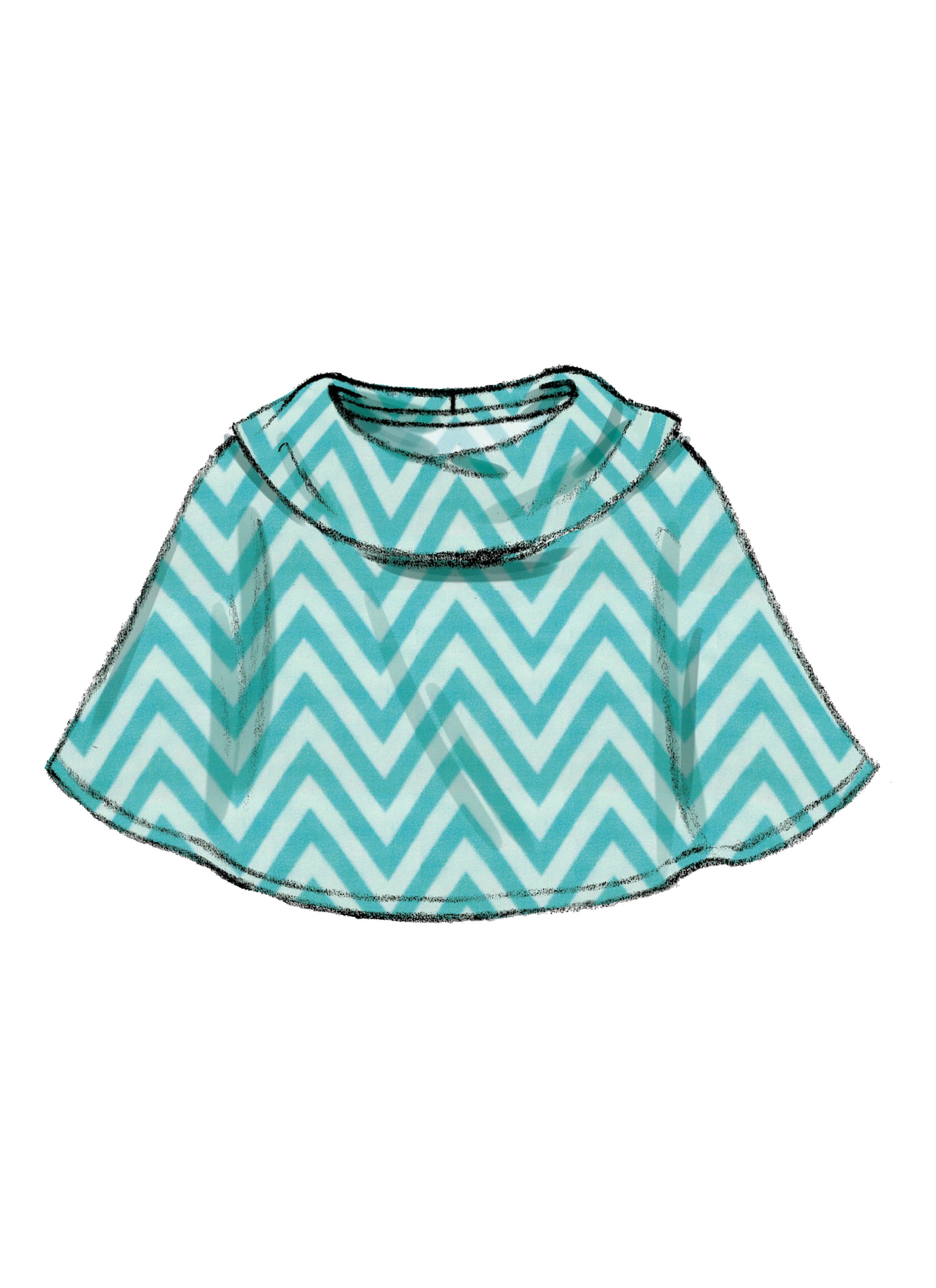 McCall's Children's/Girls' Ponchos, Hat and Scarf M7012 - Sewing Pattern