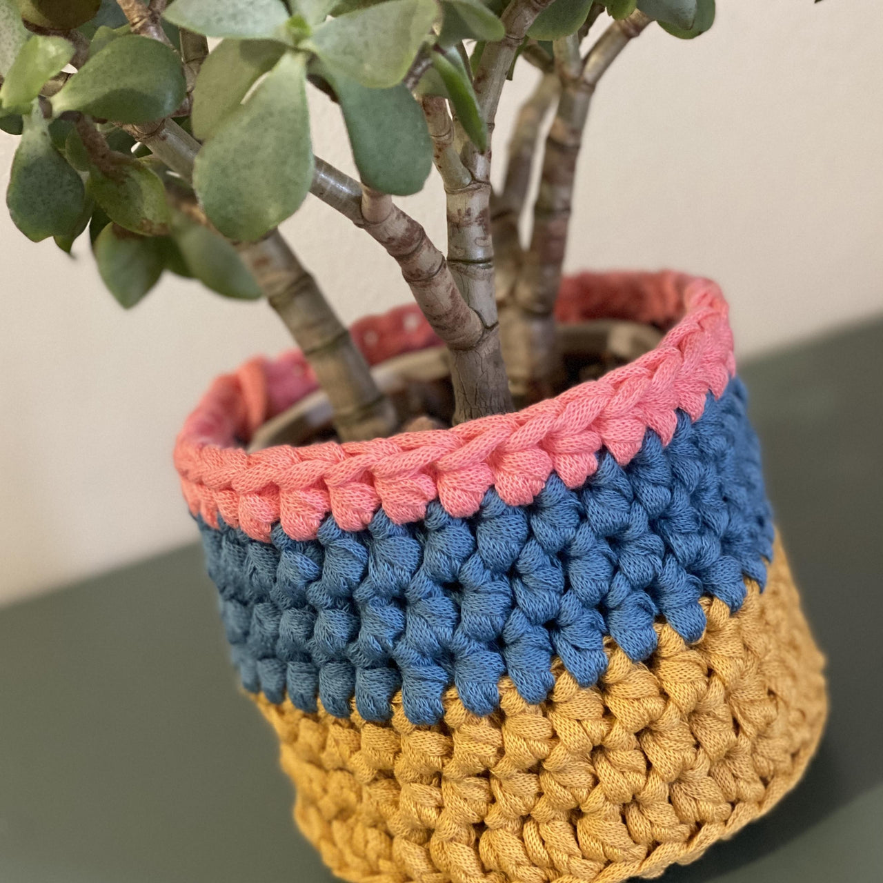 Crocheted Plant Pot Basket