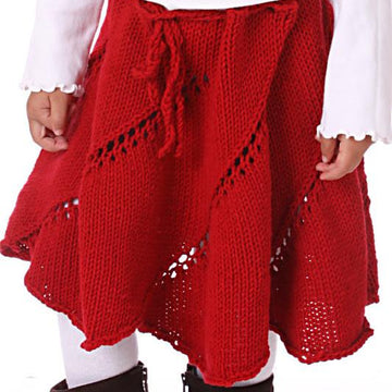 Knit spiral skirt