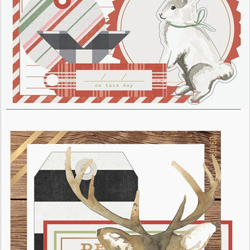 American Crafts Heidi Swapp Winter Wonderland Ephemera Die-Cuts 74/Pkg - W/Gold Foil Accents