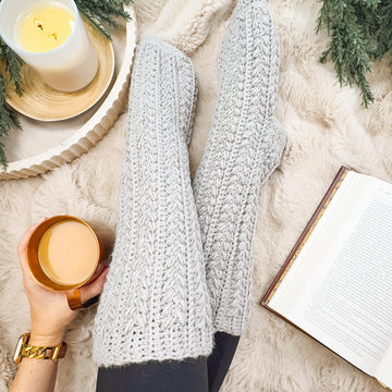 Snowdrift Wheat Slipper Socks