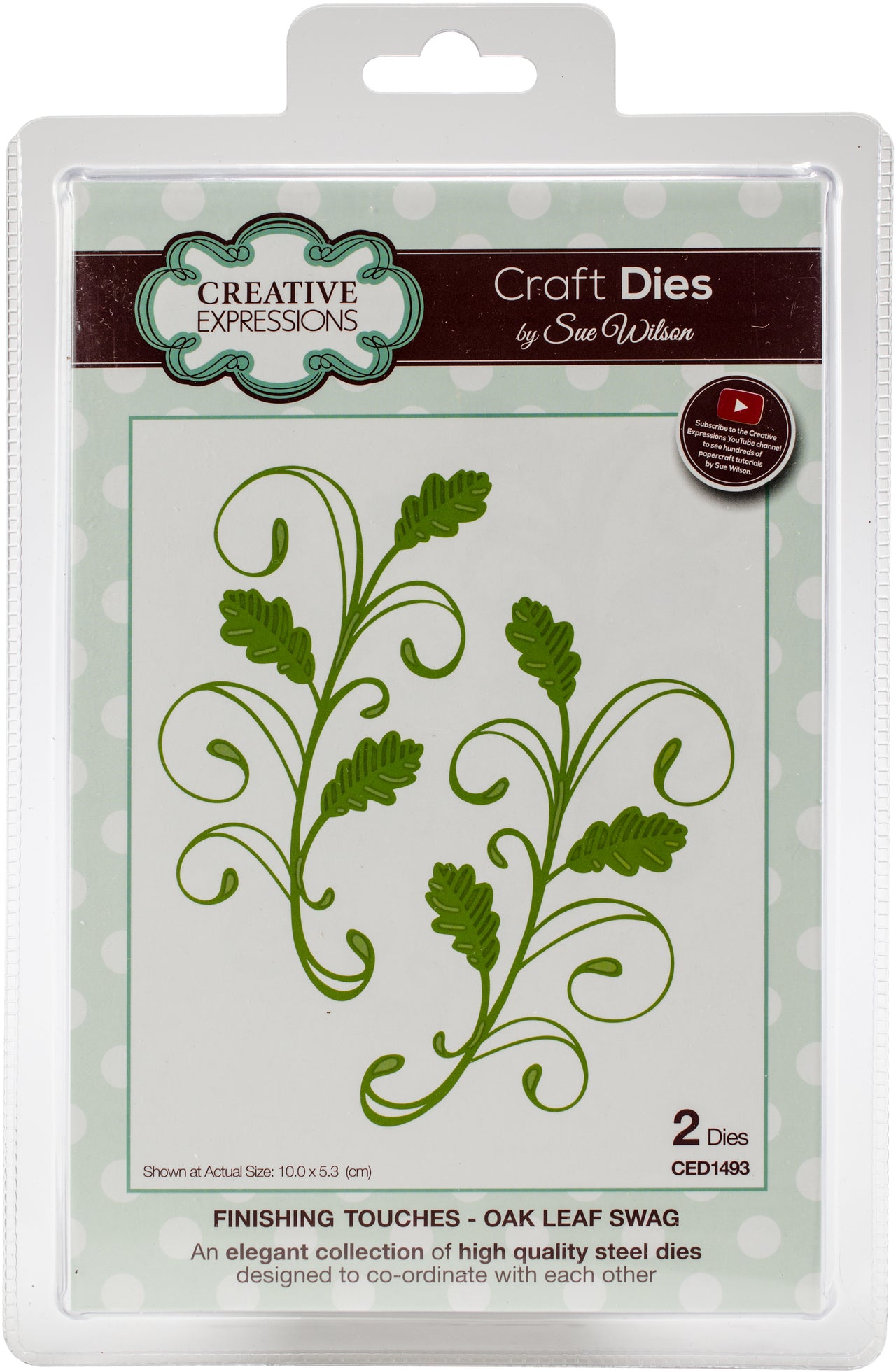 Creative Expressions Craft Dies By Sue Wilson - Finishing Touches-Oak Leaf Swag