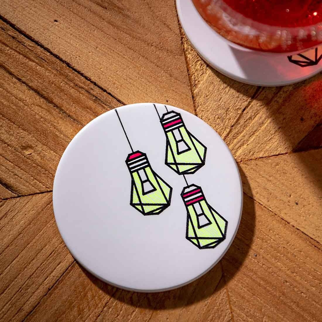 Cricut Blank Ceramic Coaster 3.6" Diameter 4/Pkg - Round