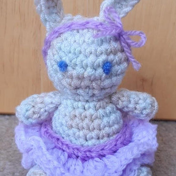 Amigurumi ballet bunny plushie crochet pattern