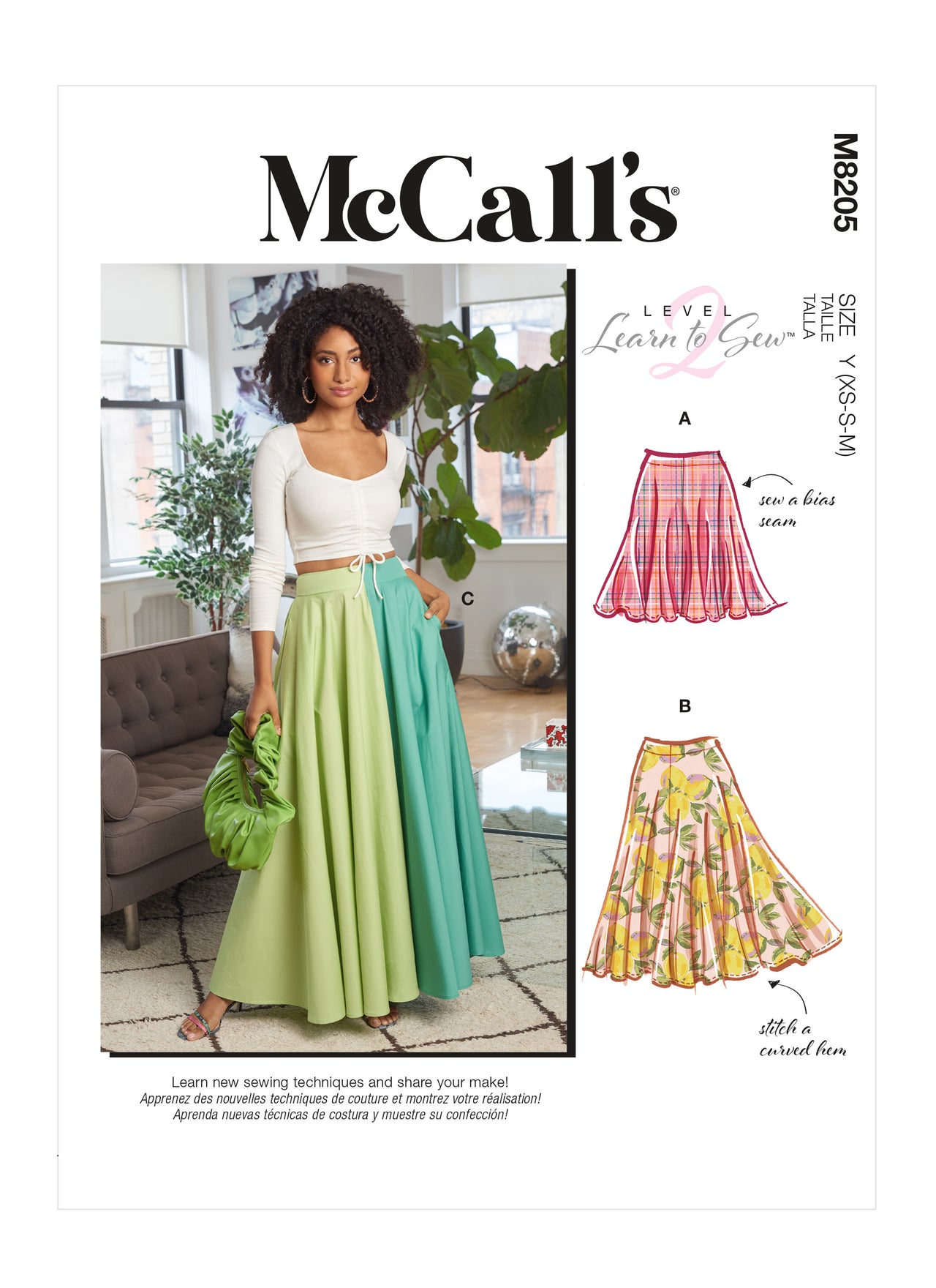 McCall's Misses' Skirts M8205 - Sewing Pattern