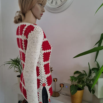 Sweater with granny squares