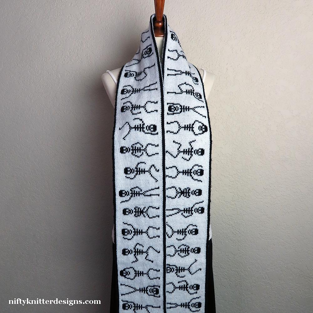 Spooky Scary Skeleton Scarf