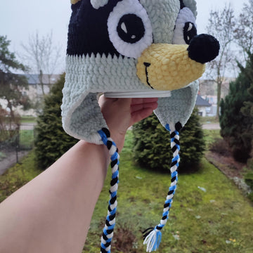 Crochet Bluey Dog Kids Hat Pattern