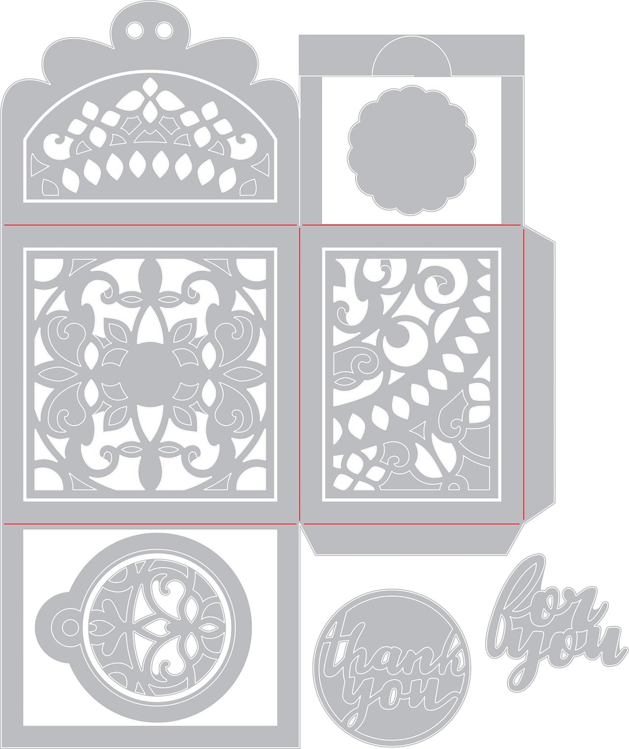 Sizzix Framelits Dies By Katelyn Lizardi - Moroccan Lace Box