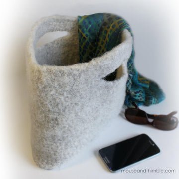 Tortile Tote Felted Wool Handbag UK TERMS 1915