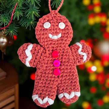 Gingerbread Ornament Crochet Pattern: DIY Christmas Tree Decor