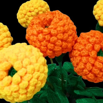 Crochet Marigold flowers