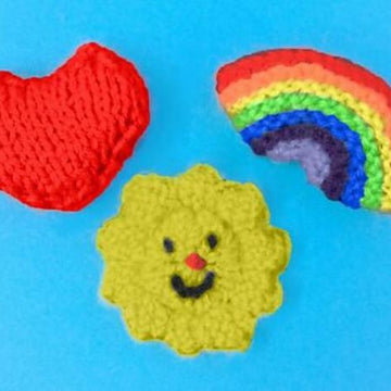 Rainbow, Heart and Sun Badges