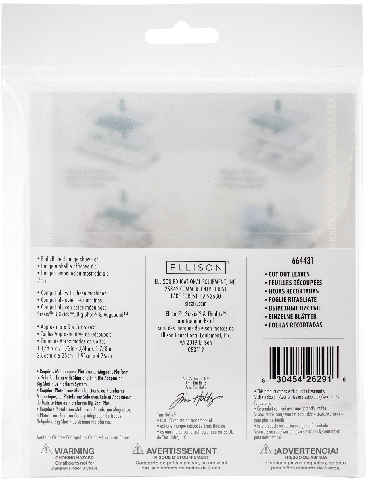 Sizzix Thinlits Dies By Tim Holtz - Cut-Out Leaves