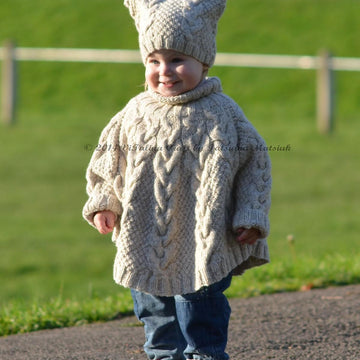 Vanilla Cloud Poncho and Hat Set