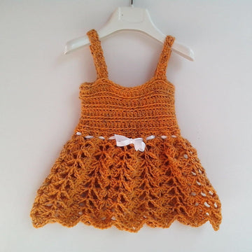 Mustard sundress baby girl