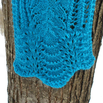 Blue Frost Lace Scarf