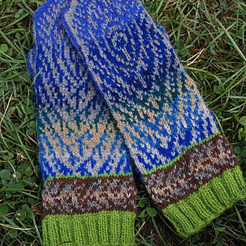 Peacock Feather Mittens