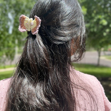 Winged Blossom Crochet Hair Clips Collection