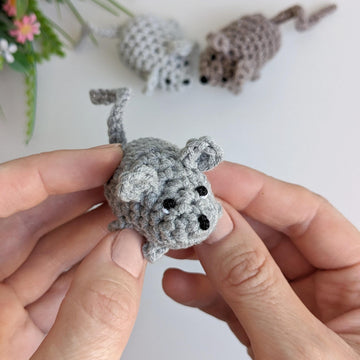 Crochet mouse pattern, easy crochet amigurumi pattern, crochet animals plush pattern