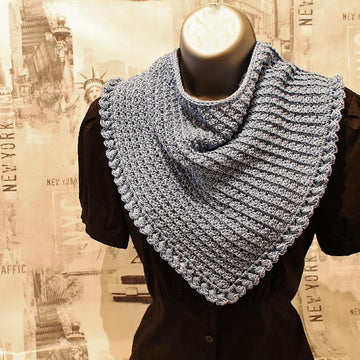 Ridged Kerchief-Style Cowl