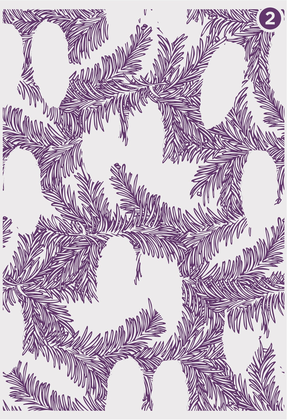 Crafter's Companion Background Layering Stamps - Winter Pine