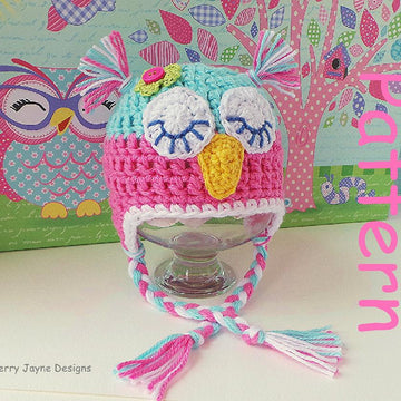 Crochet Owl Hat Pattern USA