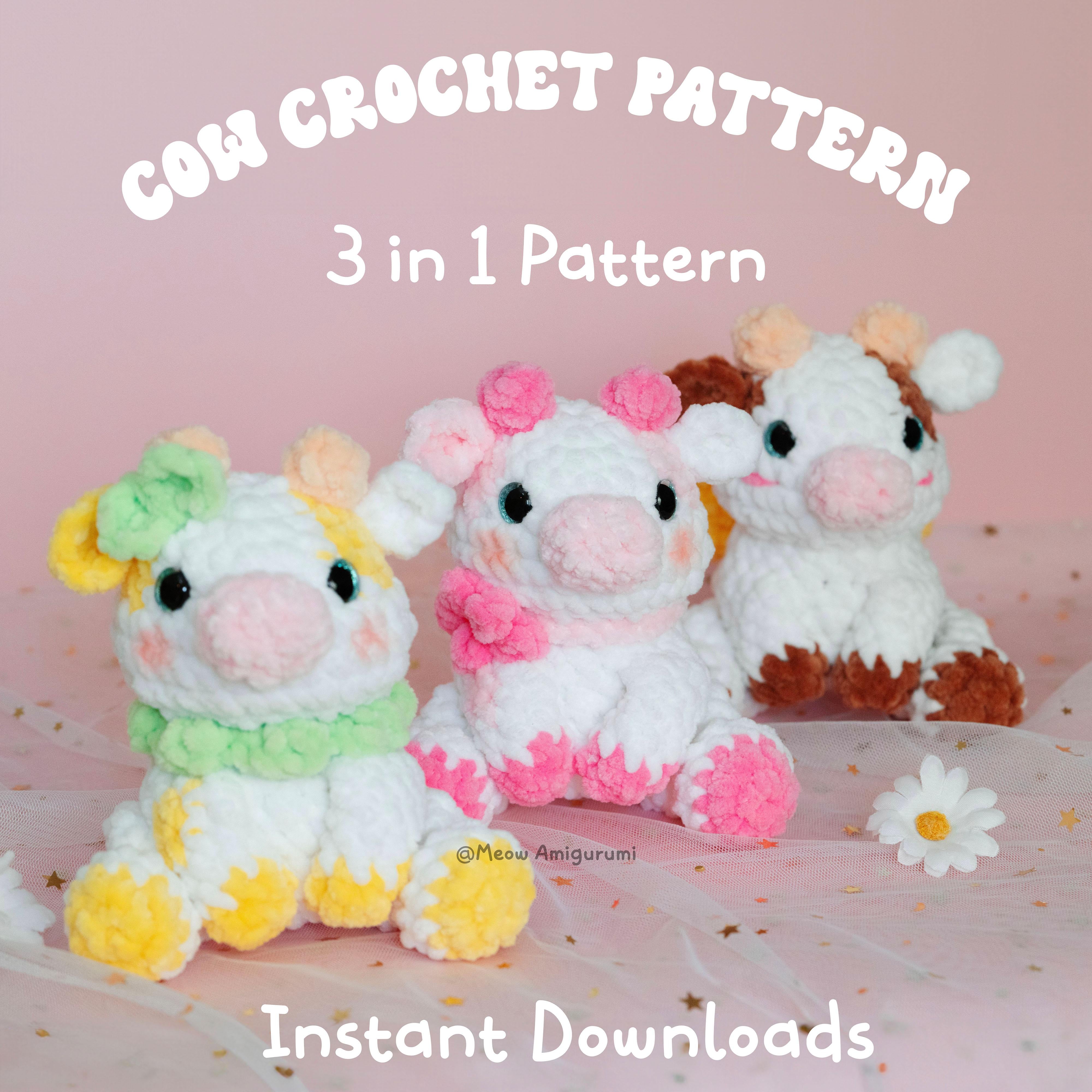 3 In 1 Crochet Cow