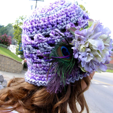 Purple Majesty Crochet Cloche