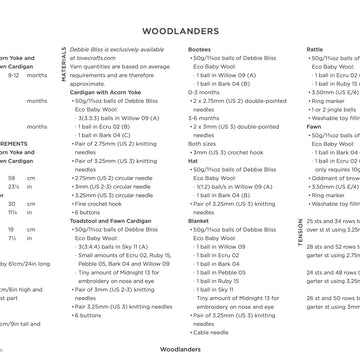 Woodlanders - Layette Knitting and Crochet Pattern for Babies in Debbie Bliss Eco Baby Wool by Debbie Bliss