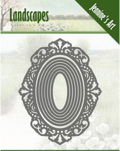 Find It Trading Jeanine's Art Die - Oval Frame, Landscapes