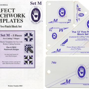 Marti Michell Set S And M Five Patch Combined Quilting Template