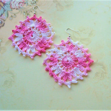 Crochet Square Dangler Earring Pattern