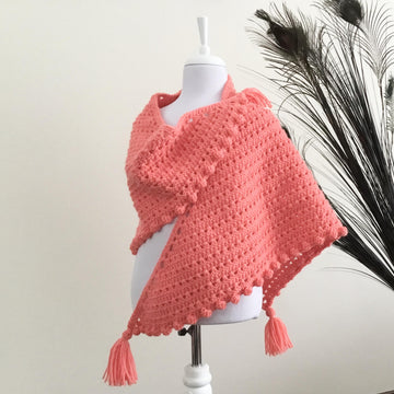 Mia Baby Girl Triangular Hooded Shawl N 478
