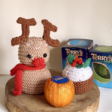 Terrys Chocolate orange cover reindeer & christmas pudding