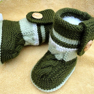 Baby Booties Knit Baby Shoes Pattern by Elena Mitchell