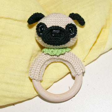 Pug Rattle Ring