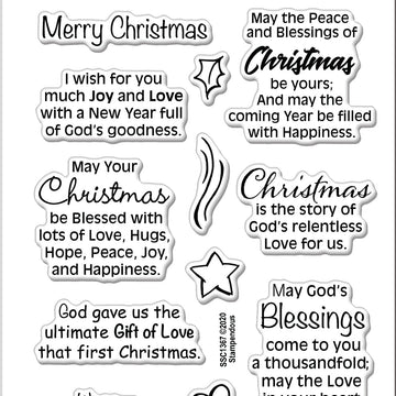 Stampendous Perfectly Clear Stamps - Blessed Christmas