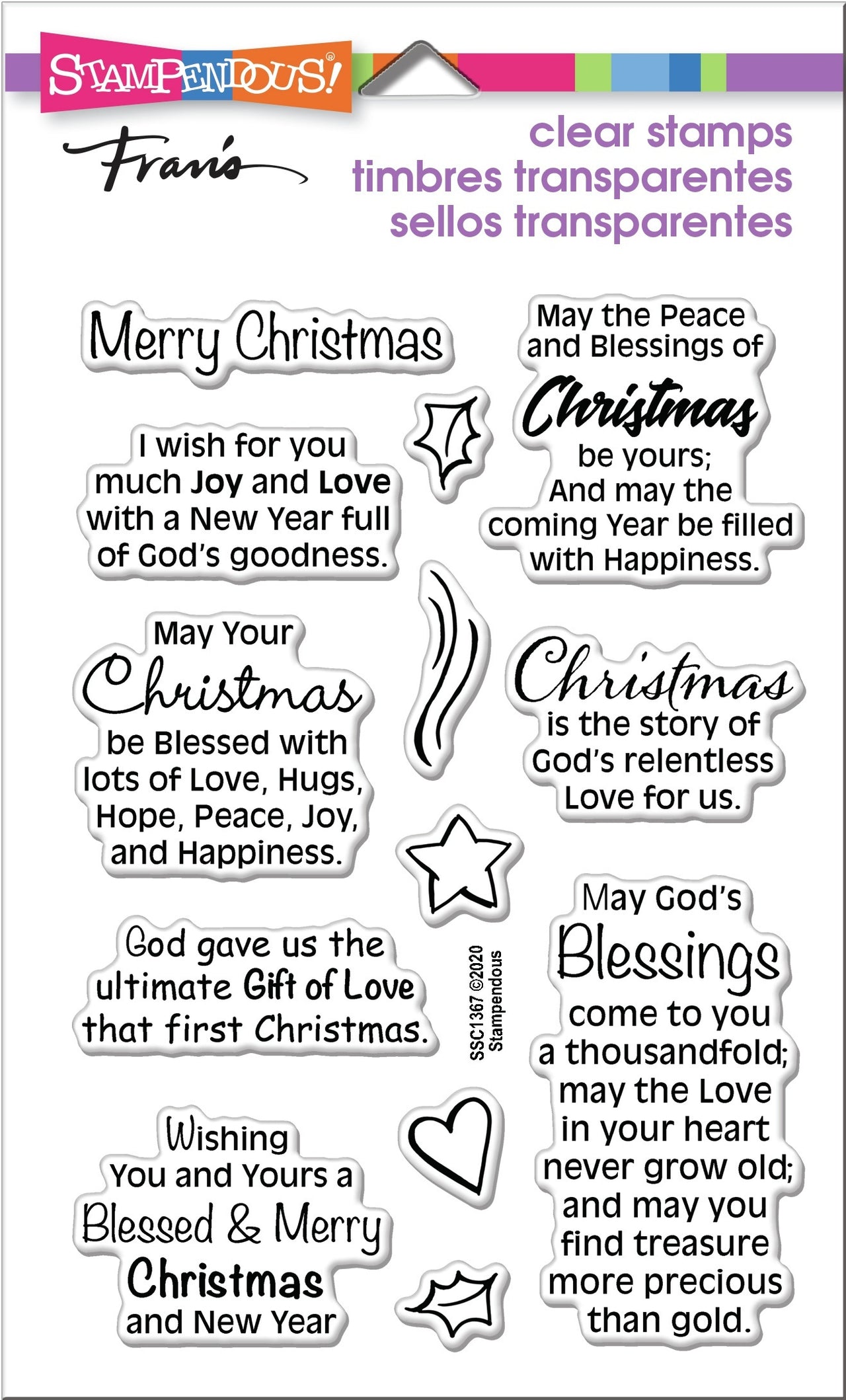 Stampendous Perfectly Clear Stamps - Blessed Christmas