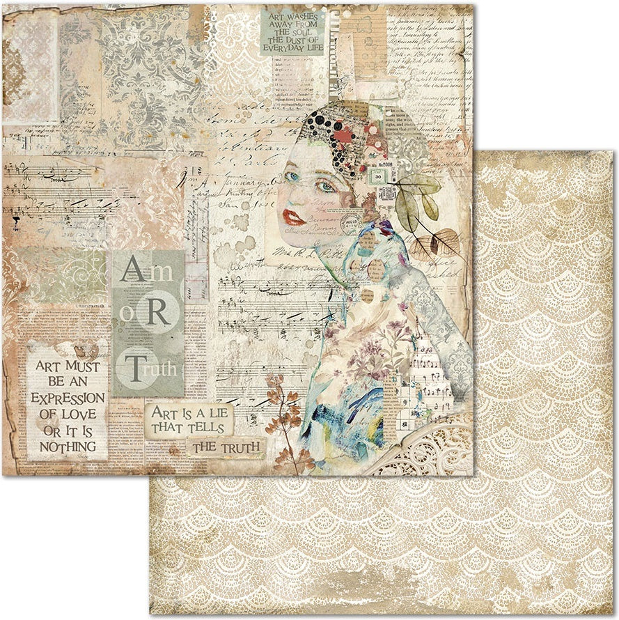 Stamperia Intl Stamperia Double-Sided Paper Pad 12"X12" 10/Pkg - Imagine, 10 Designs/1 Each