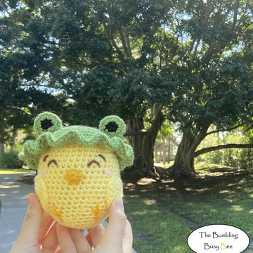 Chick With Frog Hat