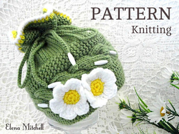 Pattern Knit Babies Newborn Hat 0 - 12 months