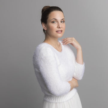 Cozy knit sweater 3/4 sleeve