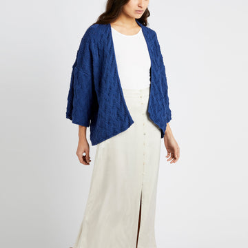 Pacha Cardigan in Wool and the Gang Shiny Happy Cotton - Leaflet