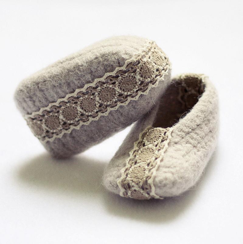 Felted Ballet Flats (baby -...