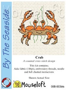 Mouseloft By the Seaside Crab Cross Stitch Kit - 64mm