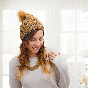 Quilted Lattice Knit Hat