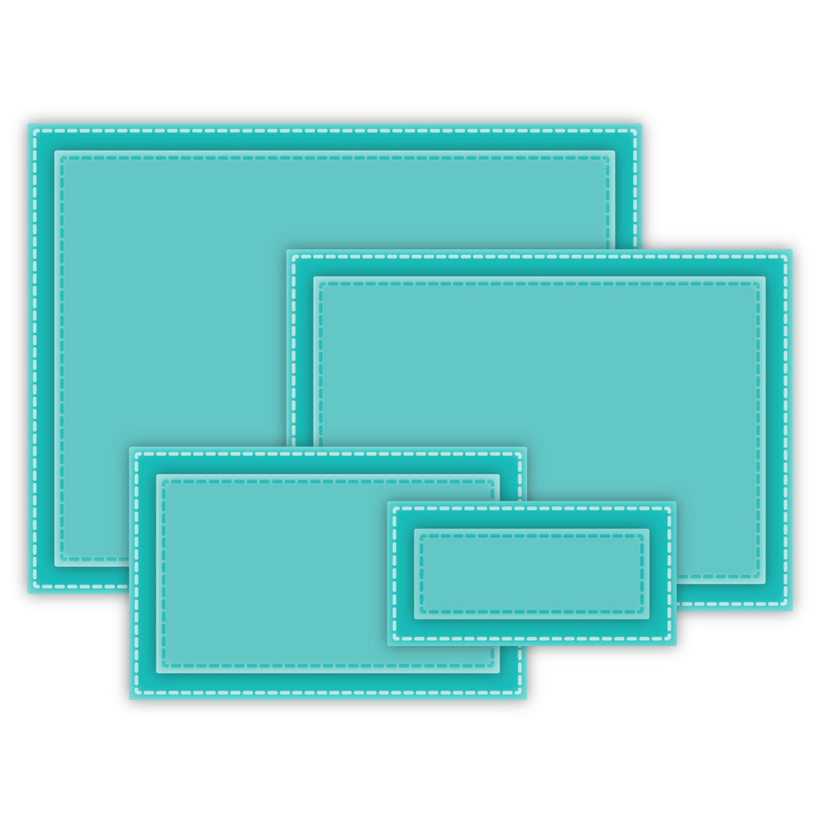 CottageCutz Basics Dies 8/Pkg - Stitched Rectangle, .6" To 4.25"