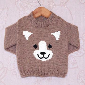 Intarsia - Dog Face Chart - Childrens Sweater