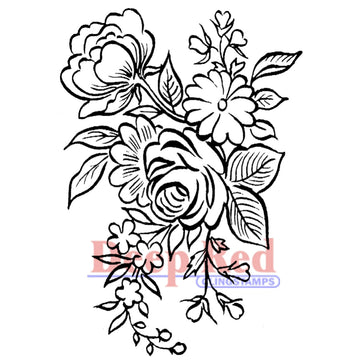 Deep Red Stamps Deep Red Cling Stamp 2"X3" - Floral Arrangement